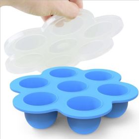 7 Holes Egg Bites Molds Silicone w/Lid