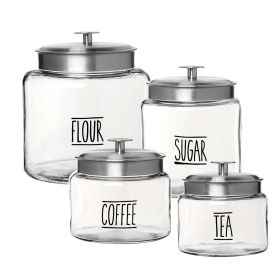 Clear Glass Farmhouse Montana Food Storage Jars