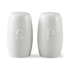 Porcelain Embossed Salt & Pepper Shaker Set