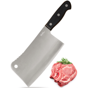 Meat Cleaver - SS 7 In. Chef Butcher Knife for Cooking