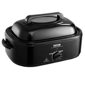 24 Qt.1450W Electric Turkey Roaster Oven w/Self-Basting Lid