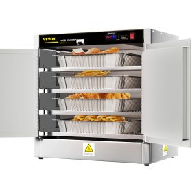 Hot Box Food Warmer, 25 In. x 15 In. x 24 In. w/Water Tray, Four Disposable Pans