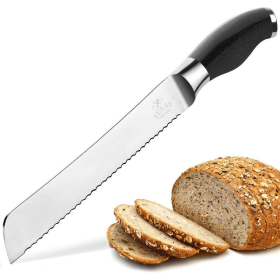 Serrated Bread Knife Black