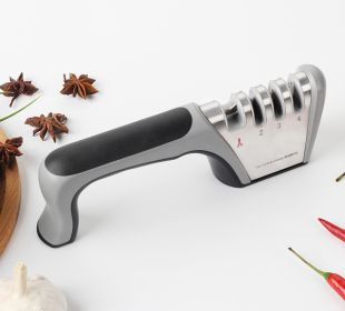 4-in-1 Knife Sharpener w/Glove