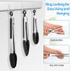 3 Pcs Stainless Steel Locking Food Tongs w/Silicon Tips