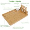 Bamboo Charcuterie Platter Serving Tray w/Cutlery Set