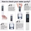 1PC White Digital Water Quality Tester