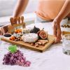 Bamboo Charcuterie Platter Serving Tray w/Cutlery Set