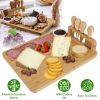 Bamboo Charcuterie Platter Serving Tray w/Cutlery Set