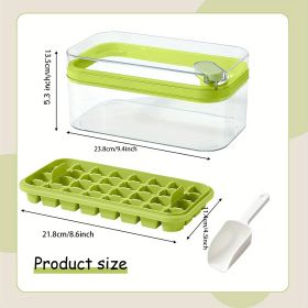 64 Grid Ice Cube Tray w/Lid And Bin (Color: Green 64 Grid Ice Tray Mold)