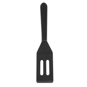 1pc Silicone Mini Slotted Spatula (Color: Black)