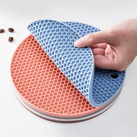 1pc/4pcs Random Nonslip 6.7 inch Honeycomb Shaped Mat (Color: 4pcs)