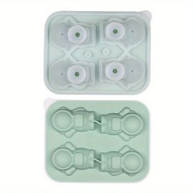 1pc Astronaut Silicone Ice Cube Mold (Color: 4 Even Spaceman Ice Tray - Dark Green)