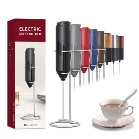 Handheld Electric Frother w/Stand (Color: Black)