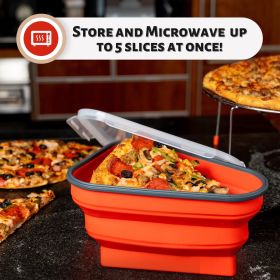 Silicone Folding Reusable Pizza Box (select: C05N-red)