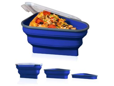 Silicone Folding Reusable Pizza Box (select: C05N-blue)