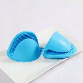 2pcs Silicone Kitchen Anti-Inflammatory Gloves (Color: Blue 2 Pack)