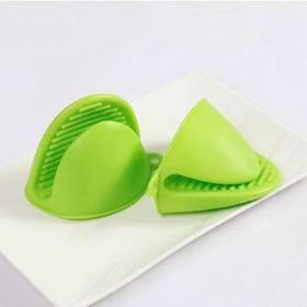 2pcs Silicone Kitchen Anti-Inflammatory Gloves (Color: Green 2 Pack)