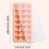 1pc Silicone 21 Hearts Shaped Ice Cube Mold